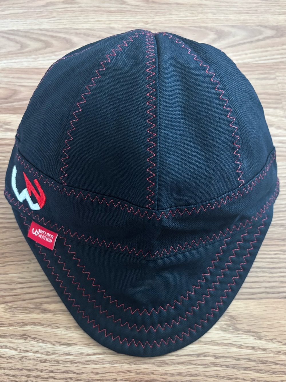 Black Cap with Red Stitching - Men's Hat